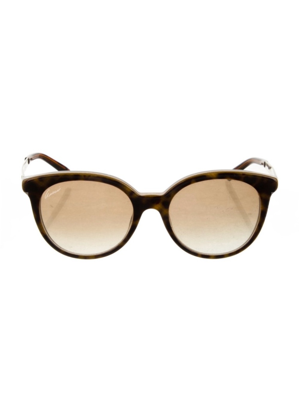 Gucci Tortoiseshell Cat-Eye Sunglasses with Brown Gradient Lenses - Picture 2 of 3